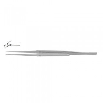 Diam-n-Dust™ Micro Dressing Forcep Curved Stainless Steel, 15 cm - 6" Tip Size 6.0 x 0.4 mm